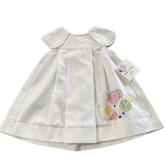 Sophie & Lucas Girls Coral Print Smocked Sissy Sun Dress